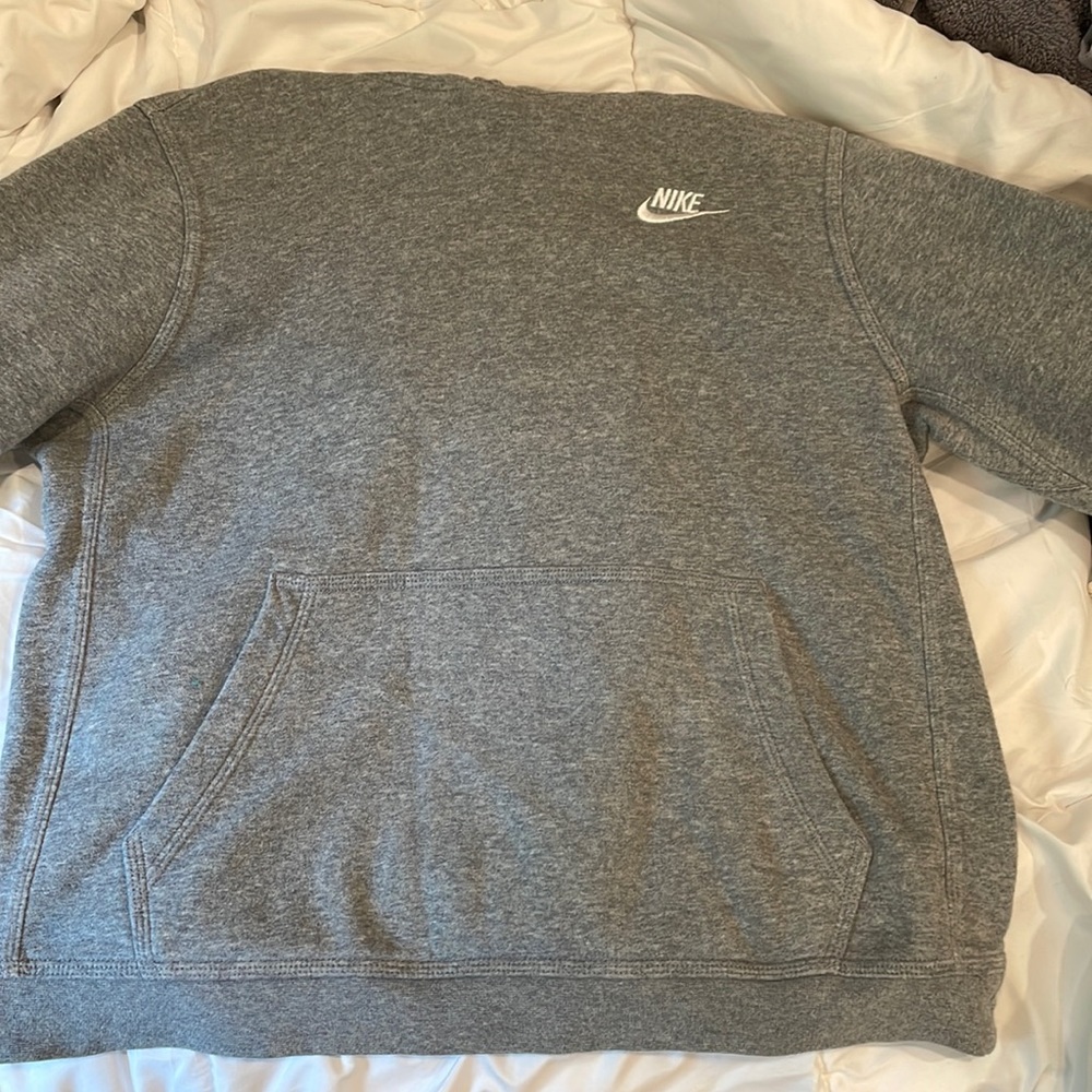 Kids large grey Nike pull over hoodie